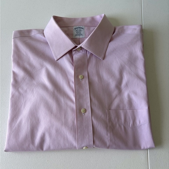Brooks Brothers Regent Button down Long sleeve Pink Size 17 Supima cotton Office - Picture 1 of 8